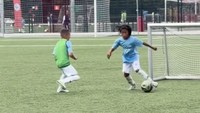 Gohan menjadi salah satu pemain yang mencuri perhatian pada sesi latihan itu. Foto: Instagram @praz_teguh
