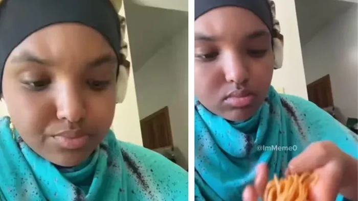 Viral Wanita Makan Spaghetti Pakai Tangan, Netizen Ramai Berdebat