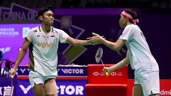 Fajar Alfian/Muhammad Shohibul Fikri gemilang setelah menembus final untuk kali kedua di China Open. Mereka selangkah lagi mempertahankan gelar juara.