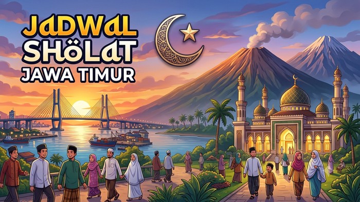 Ilustrasi jadwal sholat Jawa Timur hari ini.