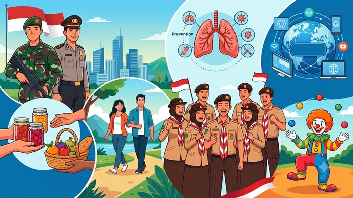 Ilustrasi perayaan hari besar 1 Agustus.