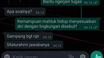 Jawabannya silaturahmi... bukan adaptasi. Foto: X.com