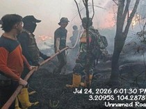 12 Titik Karhutla Ditemukan di Sumsel, 4 Helikopter Water Bombing Dikerahkan