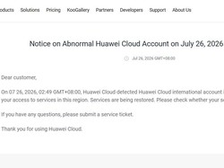 Huawei Cloud Tumbang Masif Global, Termasuk Indonesia Alami Gangguan
