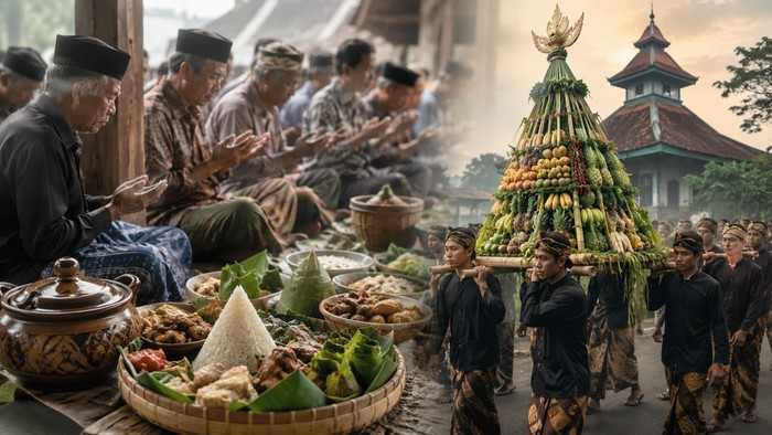 Ilustrasi tradisi Saparan.