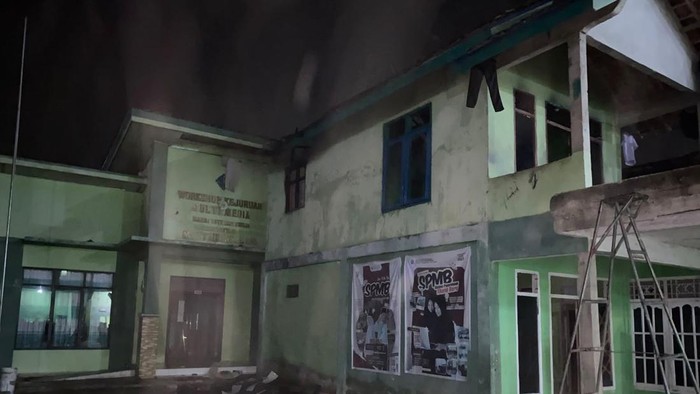 Kondisi ponpes di Pringsewu yang terbakar