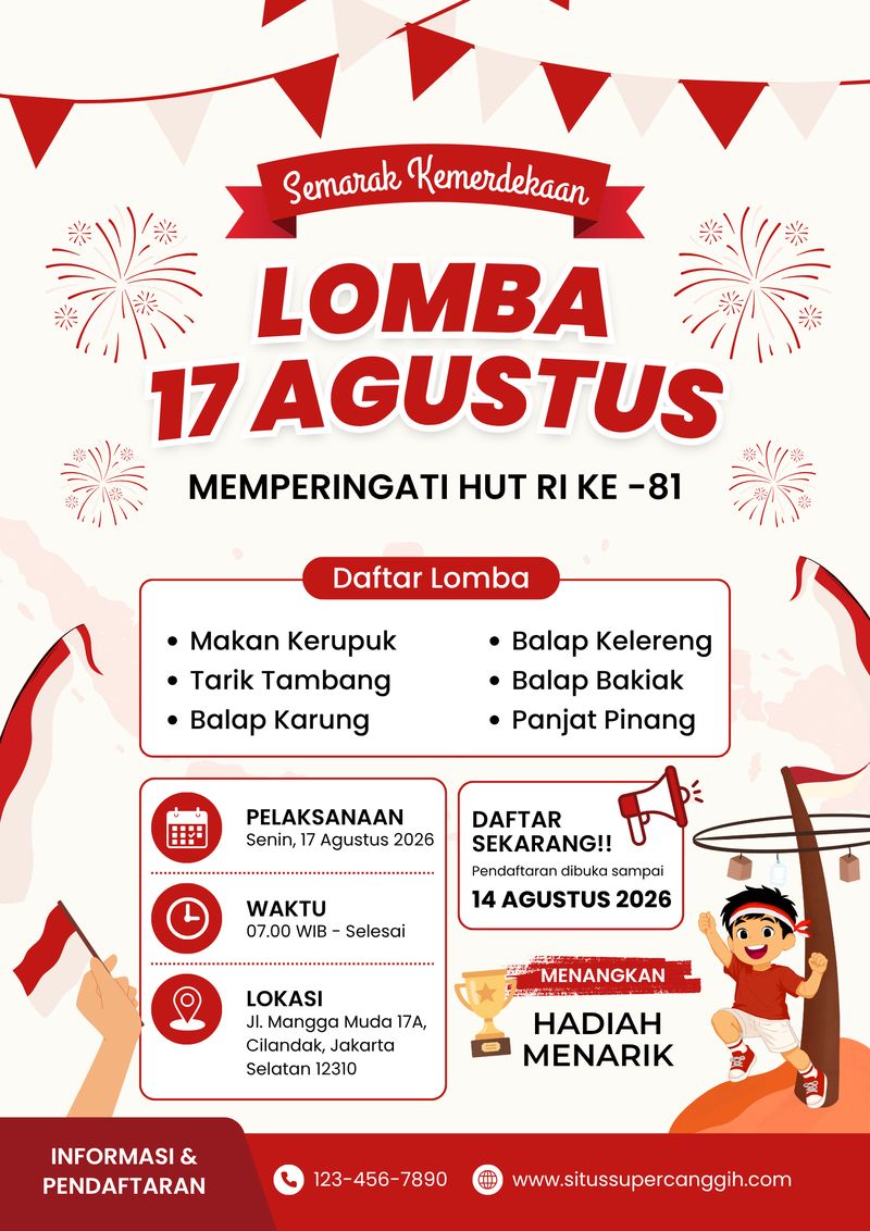 Pamflet lomba 17 Agustus Pamflet lomba 17 Agustus