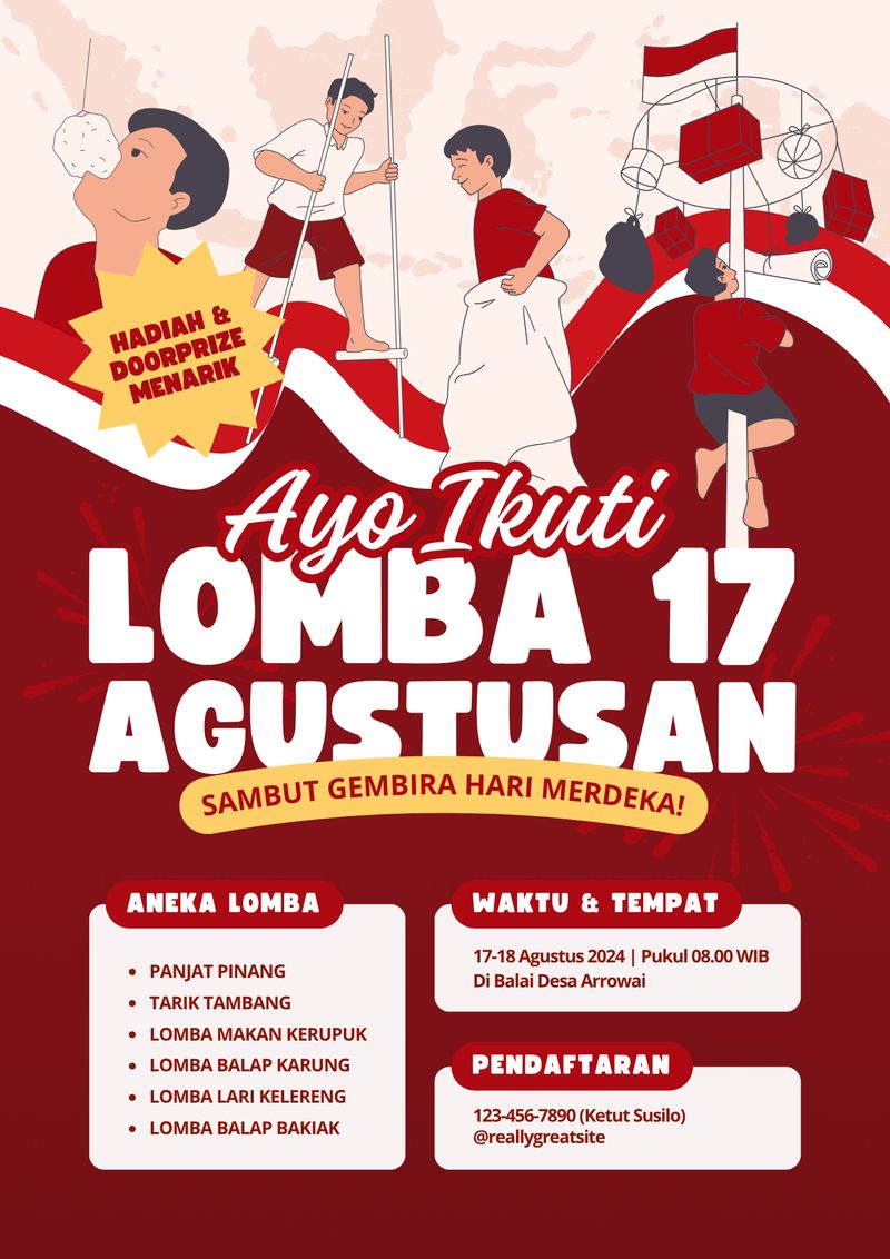 Pamflet lomba 17 Agustus Pamflet lomba 17 Agustus
