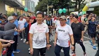 Jogging Bareng Menkes di CFD, Pram Sebut Animo Warga DKI Hidup Sehat Tinggi
