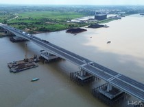 Jembatan Musi V di Tol Palembang-Betung Kelar Diaspal