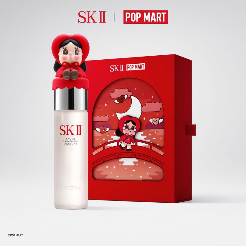 SK-II x CRYBABY Pop Mart Rilis Botol Pitera Essence Edisi Terbatas.