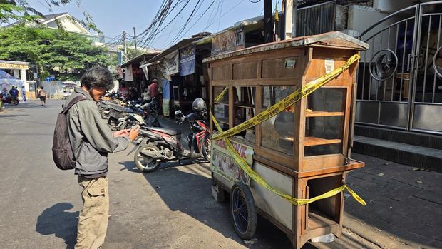 Lokasi penjual nasi uduk di Jalan Matraman Dalam, titik awal bentrok warga dengan sekelompok orang di Menteng, Jakpus,  Minggu (26/7/2026).