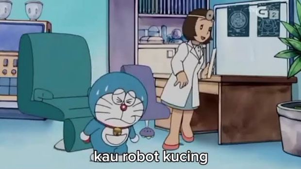 Adegan dalam episode yang menampilkan Doraemon MS-903.