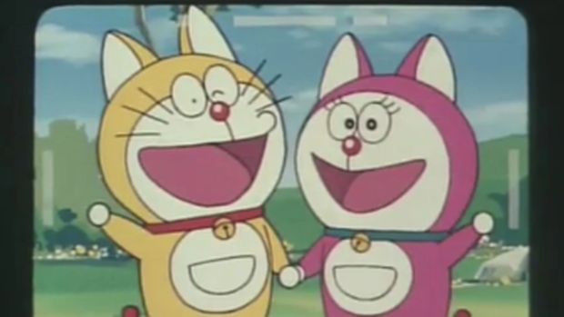 Adegan doraemon dengan pacarnya, Noramyako.