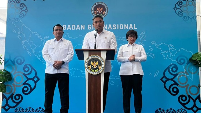 Konferensi pers di kantor BGN (Rumondang/detikcom)