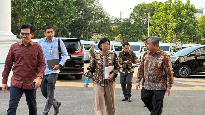 Pj Gubernur BI Destry datangi Istana (Eva/detikcom)