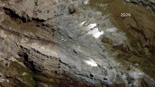 Potret citra satelit Puncak Jaya tahun 2026