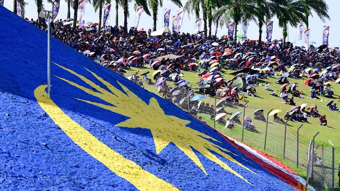 Suasana Sirkuit Sepang saat menggelar MotoGP Malaysia tahun lalu.