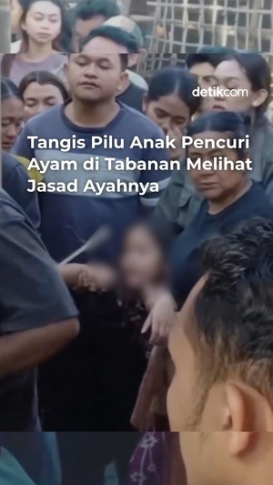 Video Tangis Pilu Anak Pencuri Ayam di Tabanan Melihat Jasad Ayahnya