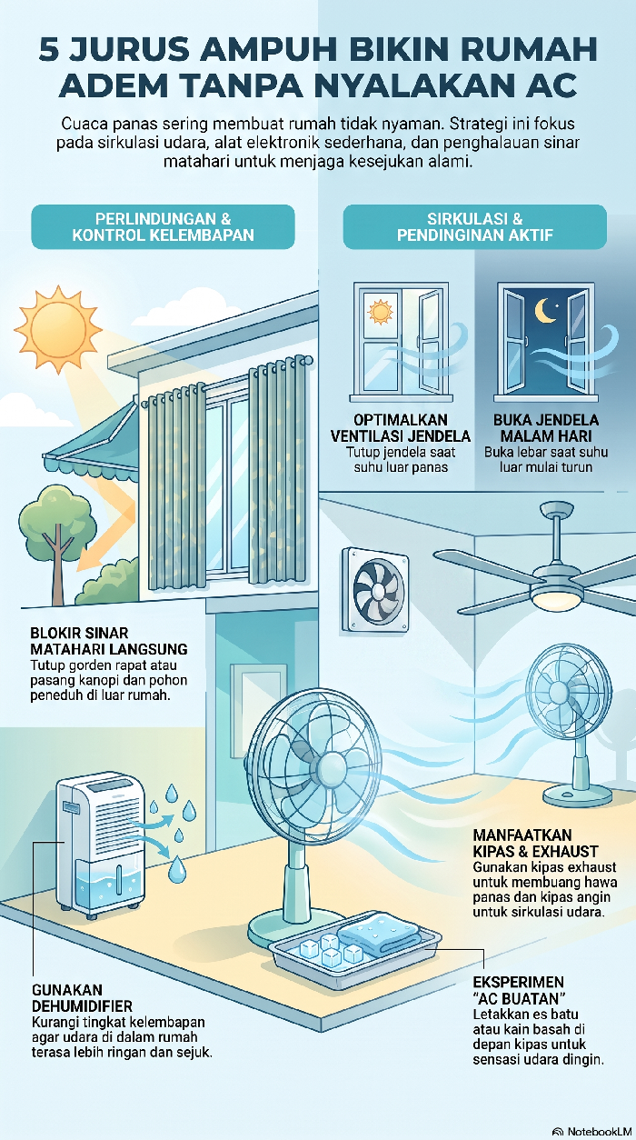 Cara bikin rumah adem tanpa AC.