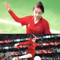 Dalam film yang akan tayang di Indonesia pada Agustus 2026 ini, Dilraba Dilmurat berperan sebagai Yu Long, striker dalam tim sepak bola putri Emei. Foto: Dok. Instagram, Weibo