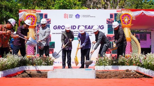 Groundbreking Jalan Lingkar Selatan (JLS) dan Shortcut Berawa-Umalas-Kedampang-Teuku Umar Barat, Badung, Senin (27/7/2026). (Dok. Pemkab Badung)