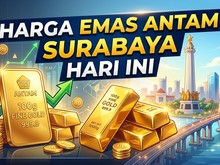 Harga Emas Antam Surabaya Hari Ini Naik Jadi Rp 2.574.000 Per Gram