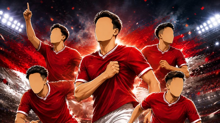 Ilustrasi pemain Timnas Indonesia.