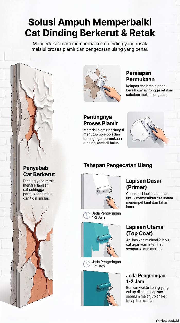 Infografis cat dinding berkerut
