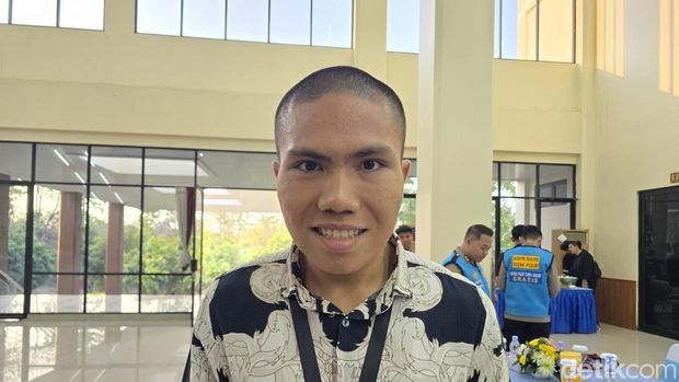 Jonathan Putra merupakan peserta Seleksi Taruna Akademi Kepolisian (Akpol) 2026 yang mendapat nilai rata-rata tertinggi dibandingkan 403 peserta lainnya. (Audret/detikcom).