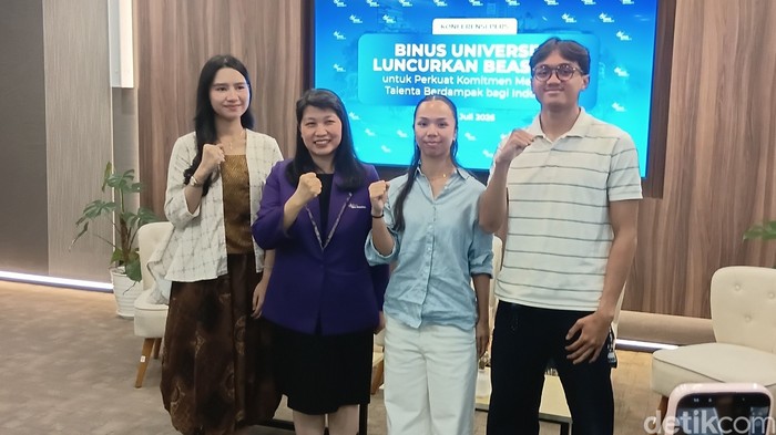 Peluncuran beasiswa 1.000 talenta oleh Binus University di Jakarta, Selasa (28/7/2026).