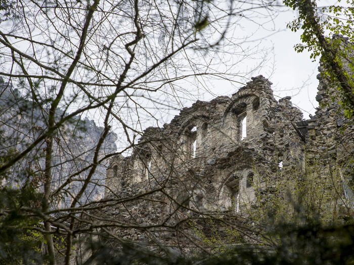 OLYMPUS, GREECE - APRIL 13: Saint Dionisos Monastery at the foot of Mount Olympus  on April 13, 2019 in Mount Olympus, Greece.(Photo by Athanasios Gioumpasis/Getty Images)