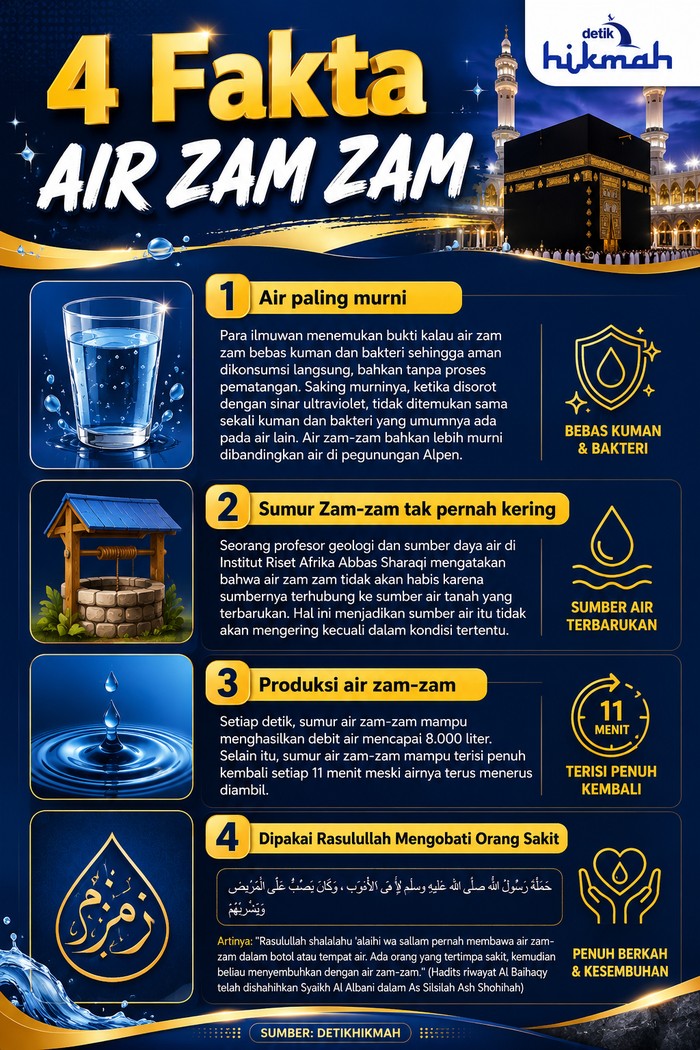Air Zamzam adalah salah satu fenomena spiritual sekaligus ilmiah yang menarik perhatian dunia.