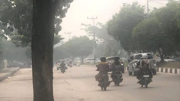 Foto kabut asap di Kota Palangka Raya. (Istimewa)