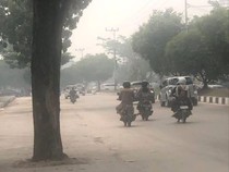 Kualitas Udara Palangka Raya Buruk Imbas Kabut Asap Karhutla, AQI Tembus 487