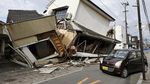 Gempa Luluhlantakkan Bangunan di Kumamoto