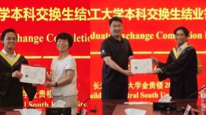 Mahasiswa ITB presentasi riset di depan proesor kamus top China