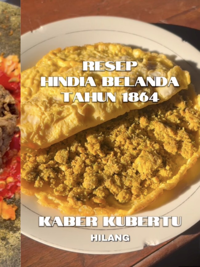 Menu Hindia Belanda Ratusan Tahun Dihidupkan Lagi, Begini Tampilannya
