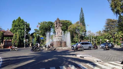 Kawasan Catur Muka, pusat Kota Denpasar, Selasa (28/7/2026).