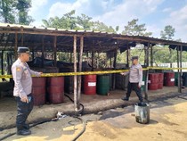 3 Lokasi Kilang Minyak Ilegal di Muba Digerebek Polisi, 8 Orang Diamankan