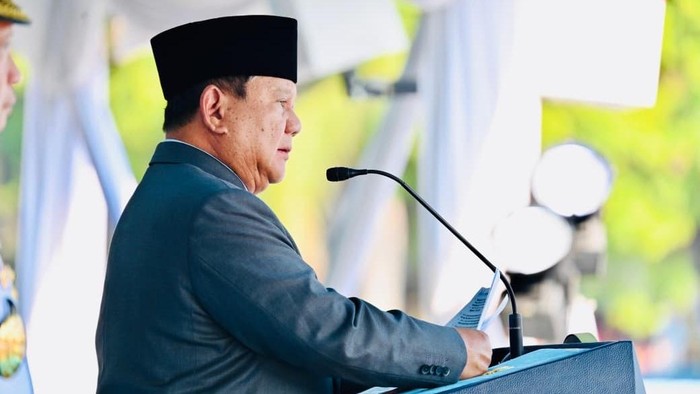 Prabowo di Lapangan Parade, Kampus IPDN Jatinangor, Sumedang, Jawa Barat (Foto: Laily Rachev - Biro Pers, Media, dan Informasi Sekretariat Presiden)