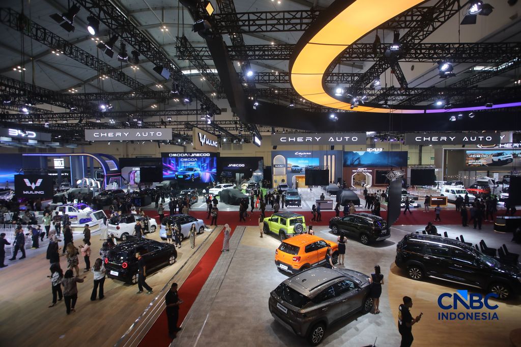 Suasana press day saat acara Gaikindo Indonesia International Auto Show (GIIAS) 2026 di ICE BSD, Kabupaten Tangerang, Banten, Rabu (29/7/2026). (CNBC Indonesia/Faisal Rahman)