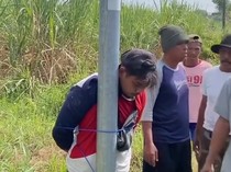 Maling Motor Klaten Viral Diikat di Tiang Besi Ternyata Korban PHK
