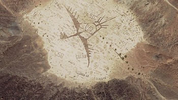 Lokasi kawah gunung berapi yang sudah tidak aktif, Cerro Prieto, terletak di dekat Mexicali di Baja California (Meksiko). Rupanya, banyak pengunjung situs tersebut telah menghiasinya dengan grafiti mereka, yang digambar cukup besar sehingga dapat dilihat dari ketinggian. Grafiti tersebut tampaknya digambar dengan maksud untuk dilihat oleh orang-orang yang melihat ke bawah ke dalam kawah dari tepi timur kawah. Berikut adalah foto close-upnya, yang diambil dari permukaan tanah. Foto: via Live Science