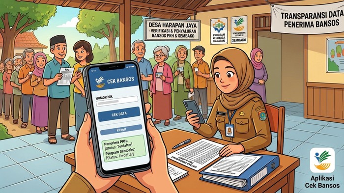 Ilustrasi Cek Nama Penerima Bansos
