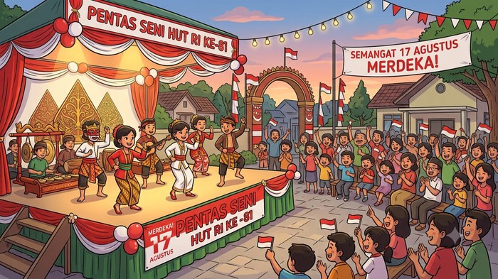 Ilustrasi Pentas Seni 17 Agustus