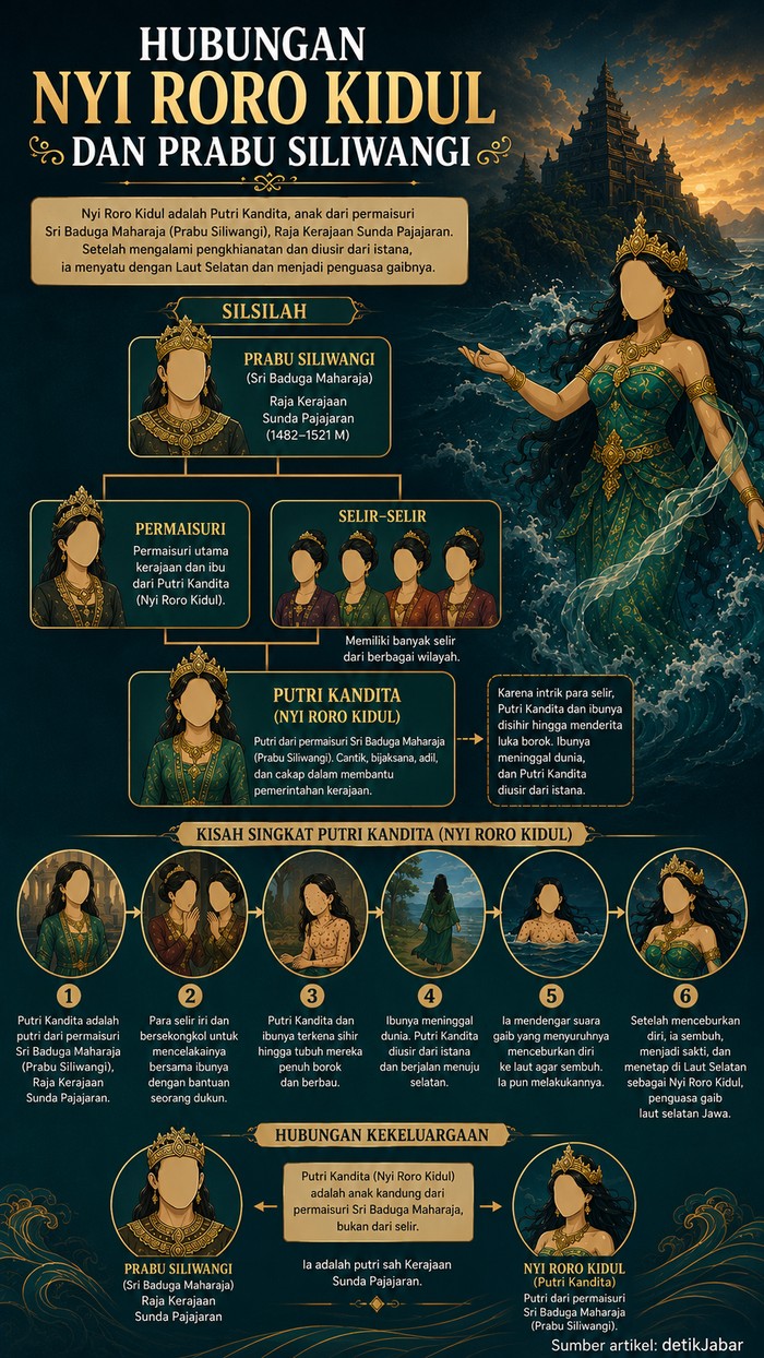 Infografis Nyi Roro Kidul.