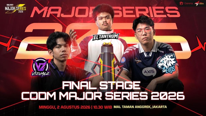 Grand final Call of Duty: Mobile (CODM) Major Series 2026 segera hadir. Rencananya kompetisi ini akan diselenggarakan pada 2 Agustus 2026.