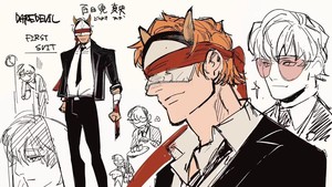Halaman sketsa ini adalah manga Daredevil yang bergaya manga banget. Sentuhannya beda banget sebagai sosok pelindung Shinjuku dengan topeng bergaya oni. Foto: Marvel Comics