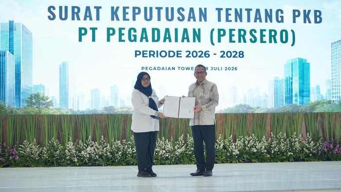 Pegadaian Resmi Terima SK Perjanjian Kerja Bersama dari Kemenaker RI